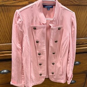 Tommy Hilfiger Pink Double-Breasted Military Blazer